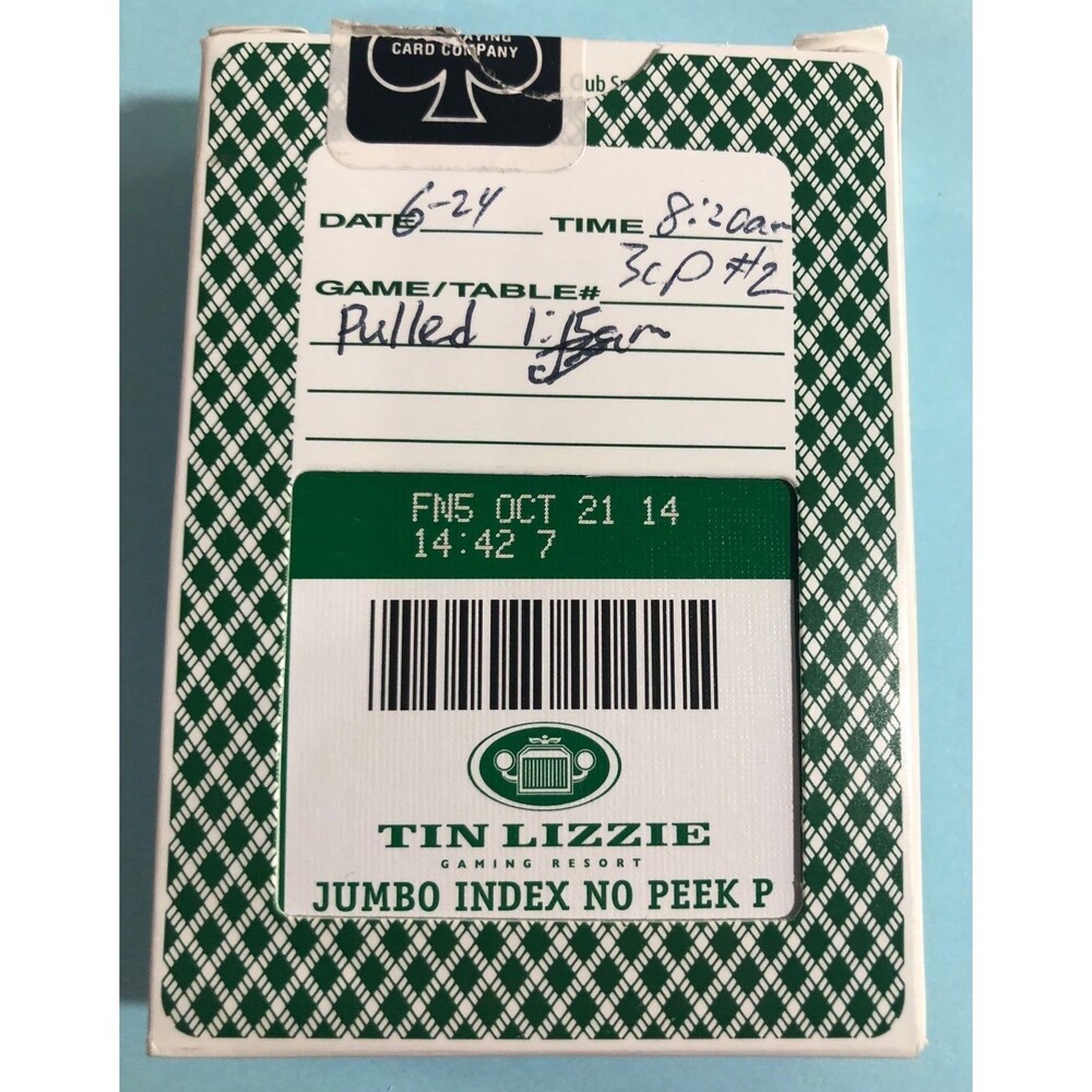 Tin Lizzie Casino , Deadwood SD-playing cards pulled 2014